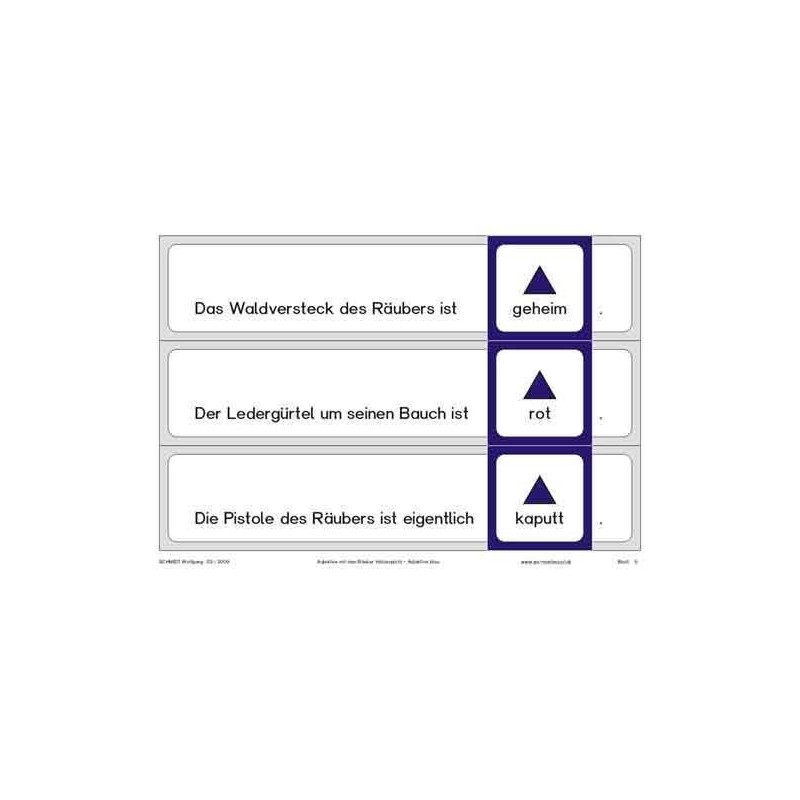 Adjektive mit dem Räuber Hotzenplotz, Adj. blau