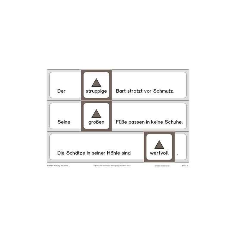 Adjectives with the robber Hotzenplotz, adj. Brown