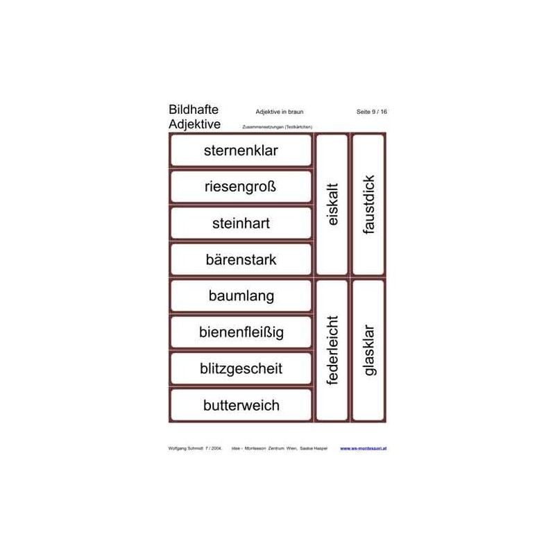 Pictorial adjectives, adj. Brown