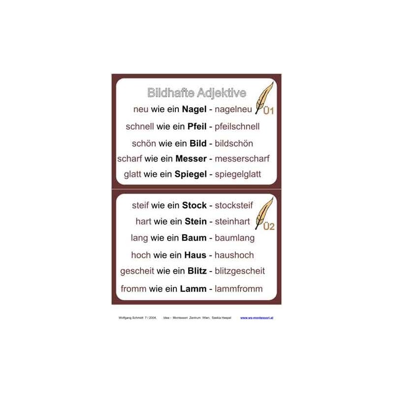 Pictorial adjectives, adj. Brown