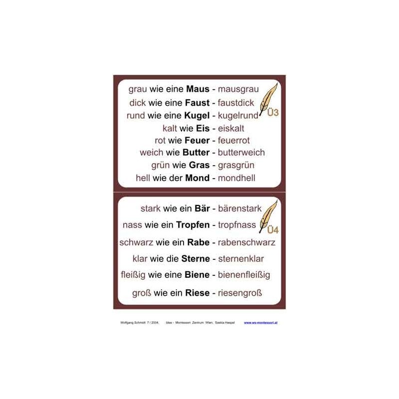 Bildhafte Adjektive, Adj. braun