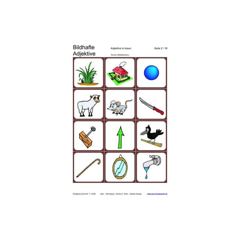 Pictorial adjectives, adj. Brown