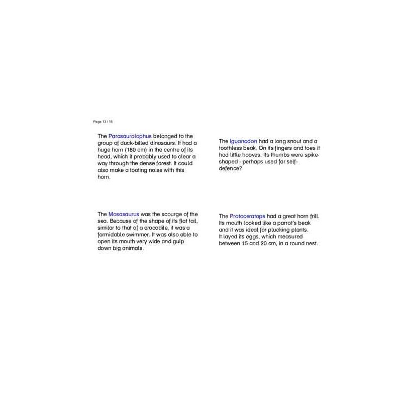 Dinosaurs (Dieser Artikel ist auch in deutsch erhältlich)