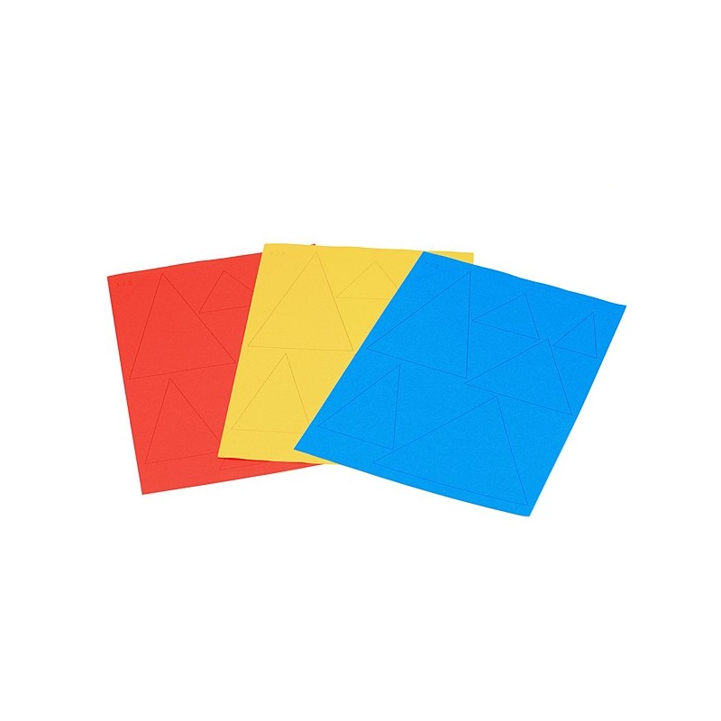 Triangle game, adjectives blue