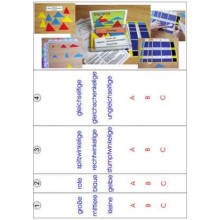 Triangle game, adjectives blue