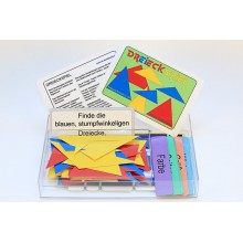 Triangle game, adjectives blue