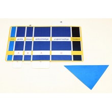 Triangle game, adjectives blue