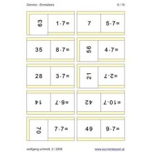 Multiplication tables - dominoes