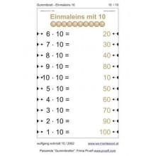 Multiplication tables - rubber tensioning board
