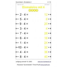 Multiplication tables - rubber tensioning board