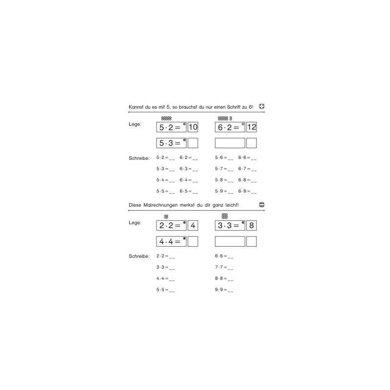 Multiplication tables - in brief