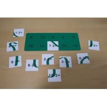 Multiplication tables - laying cards