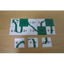 Multiplication tables - laying cards