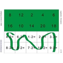 Multiplication tables - laying cards