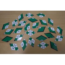 Násobiace tabuľky - položené diamanty