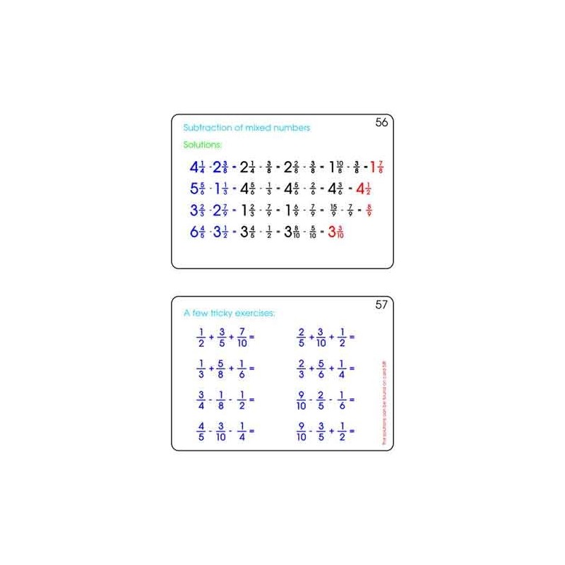 Fractions Part 1, Addition & Subtraction	 (Dieser Artikel ist auch in deutsch erhältlich)