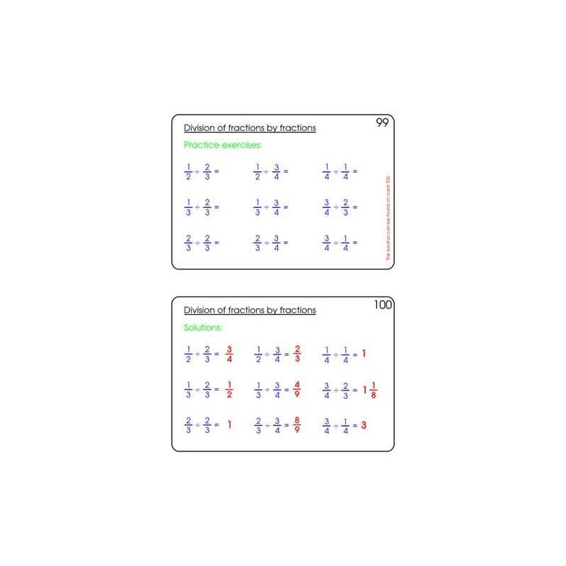 Fractions Part 2, Multiplication & Division	 (Dieser Artikel ist auch in deutsch erhältlich)