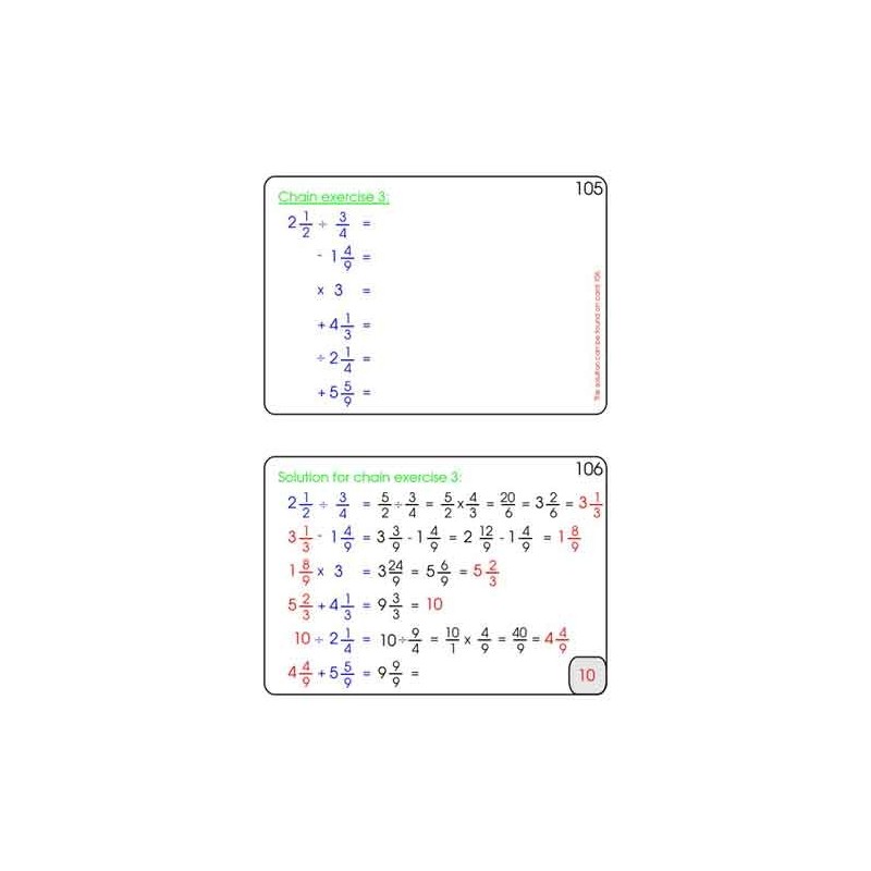 Fractions Part 2, Multiplication & Division	 (Dieser Artikel ist auch in deutsch erhältlich)