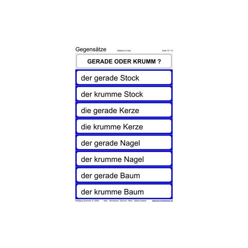 Opposites, adj. Blue