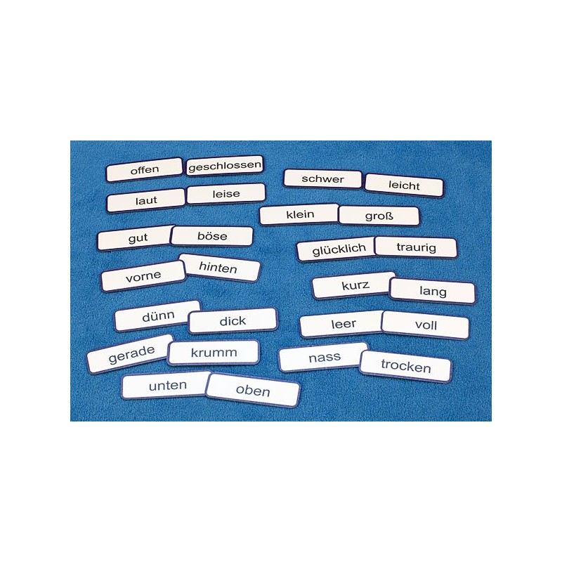 Opposites, adj. Blue