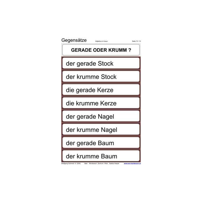 Gegensätze, Adj. braun