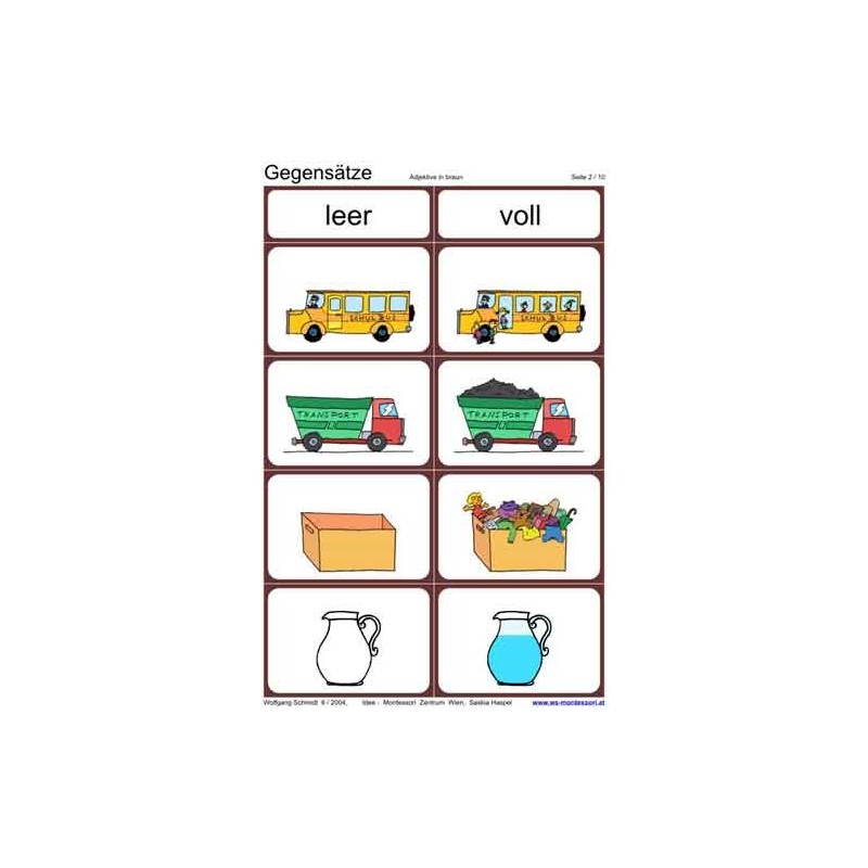 Opposites, adj. Brown