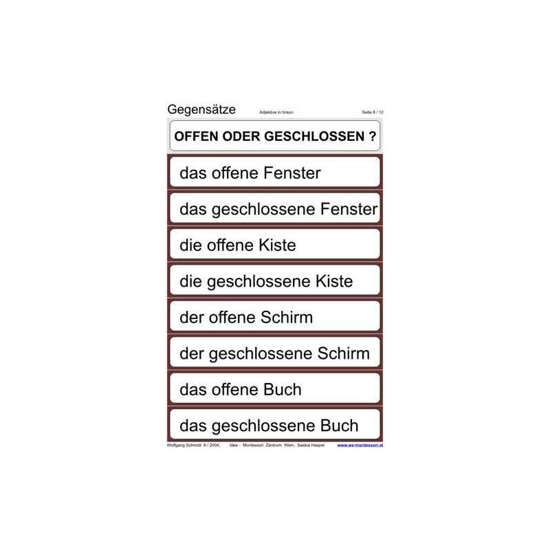 Gegensätze, Adj. braun