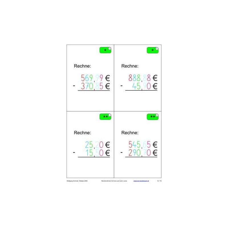 EURO calculation file