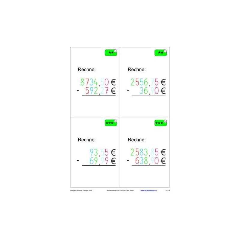 EURO calculation file