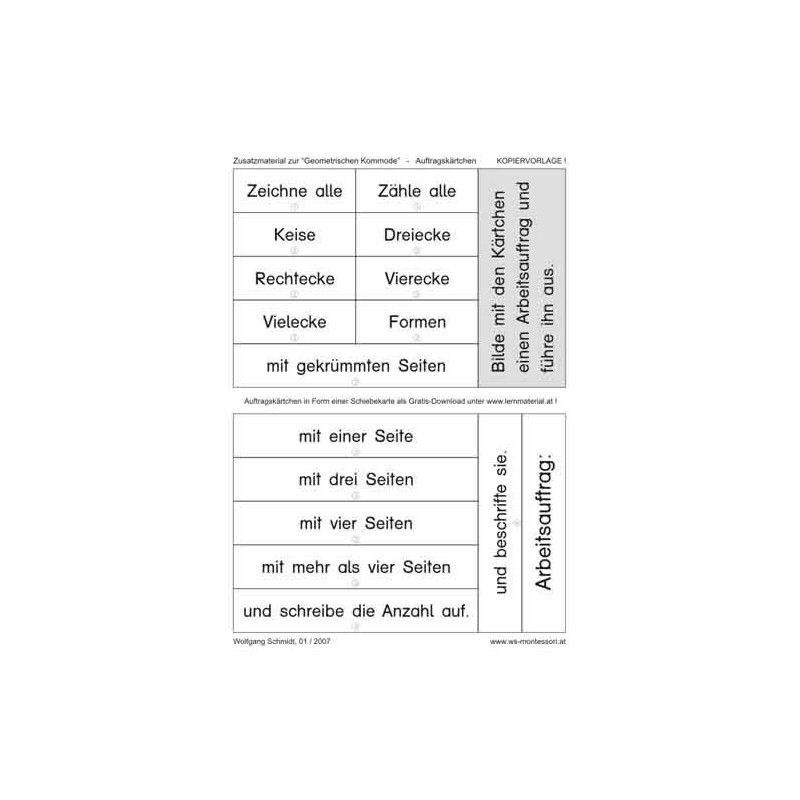 Geometric shapes - cards