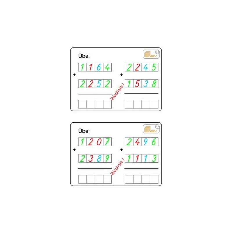 Goldenes Perlenmaterial Arbeitskartei