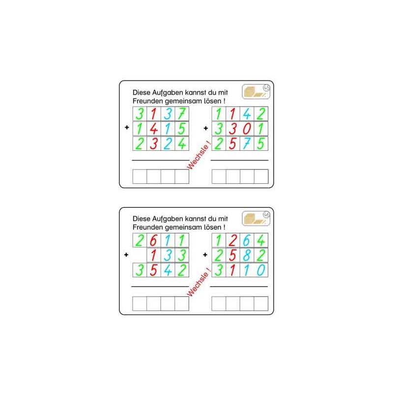 Goldenes Perlenmaterial Arbeitskartei