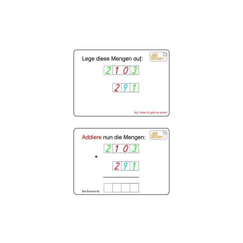 Goldenes Perlenmaterial Arbeitskartei