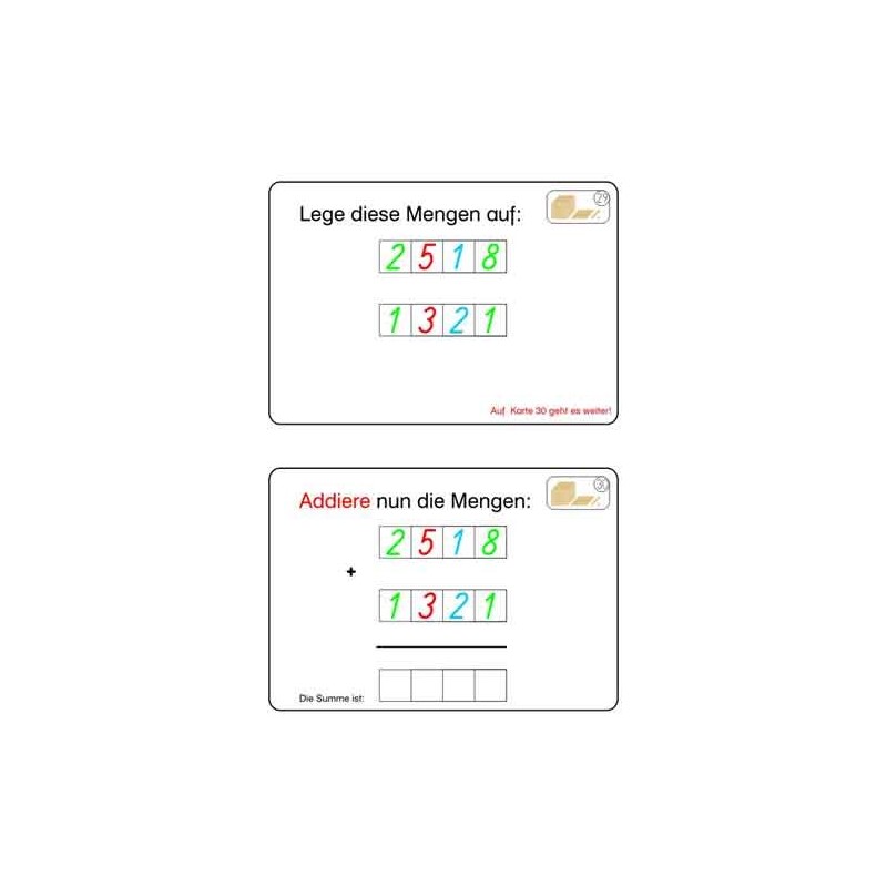 Goldenes Perlenmaterial Arbeitskartei