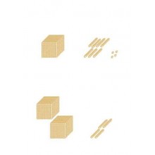 Goldenes Perlenmaterial Arbeitskartei