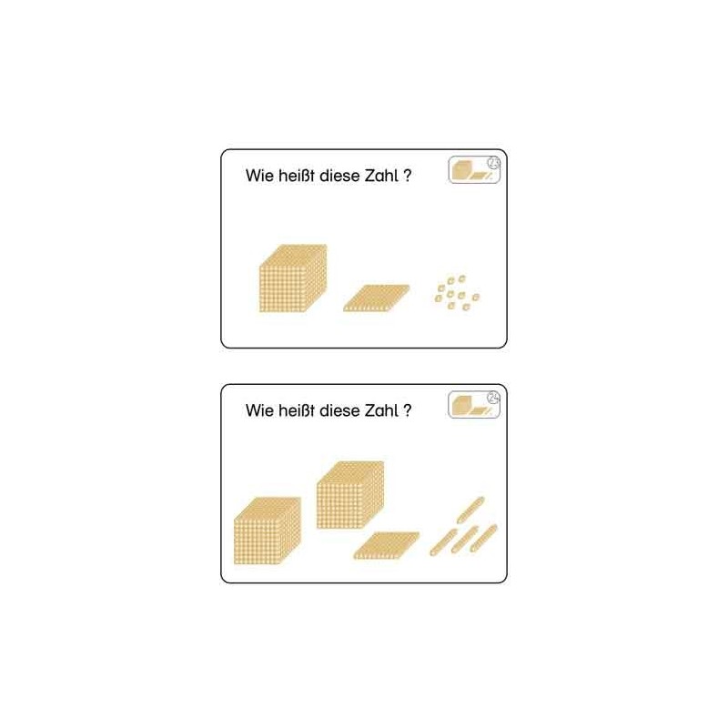 Goldenes Perlenmaterial Arbeitskartei