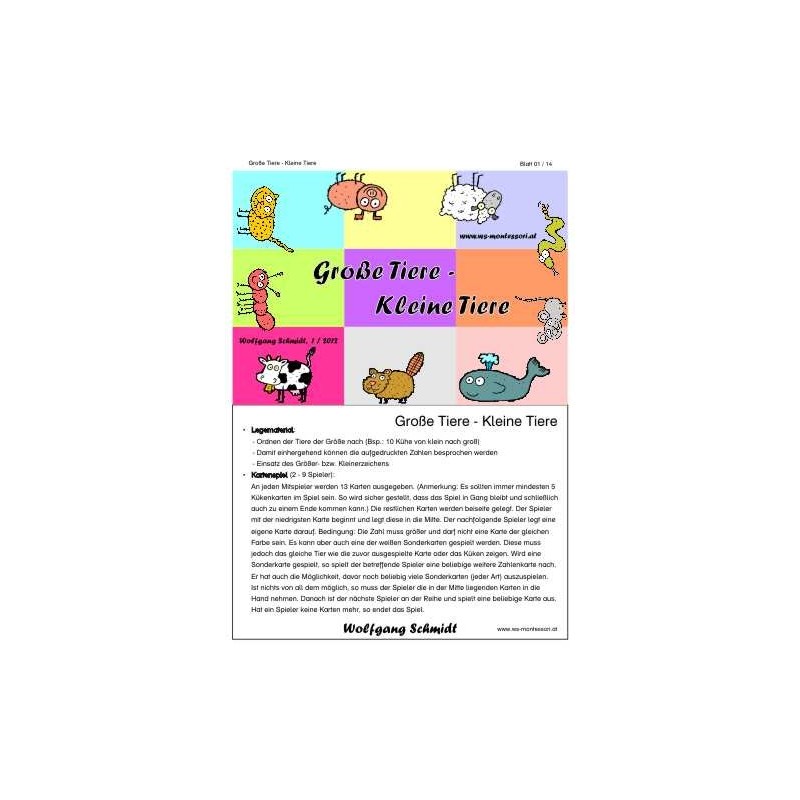Große Tiere - kleine Tiere