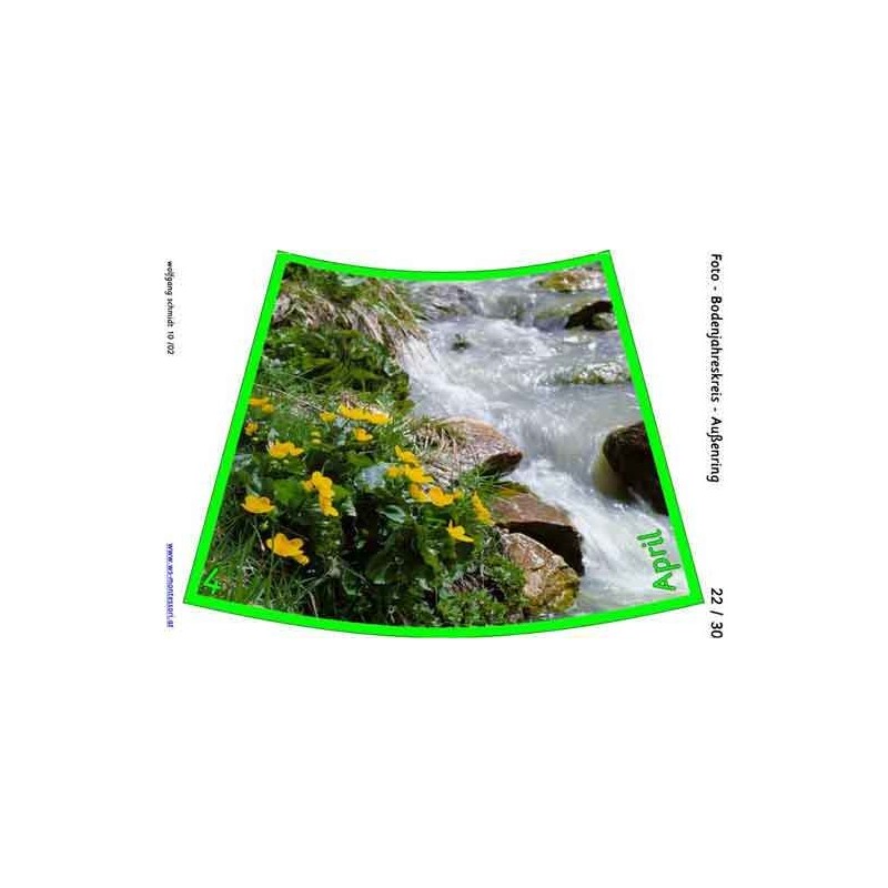 Annual circle for floor with photos 105cm