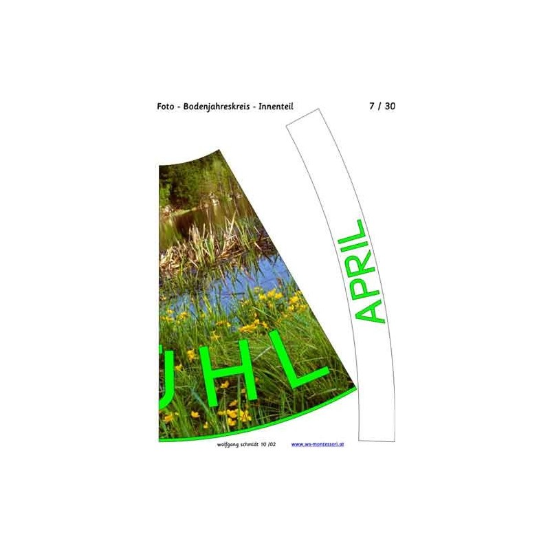 Annual circle for floor with photos 105cm