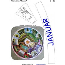 Annual circle for floor with photos 105cm