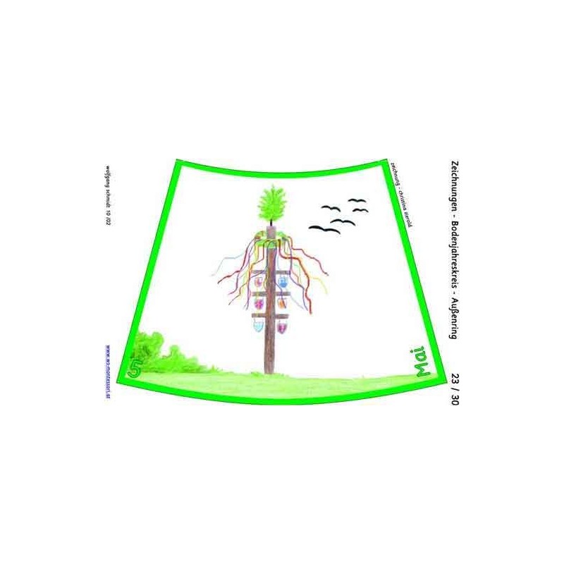 Annual circle for floor with drawings 105cm