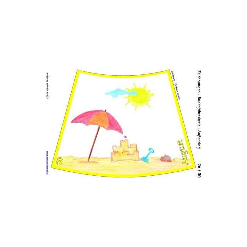 Annual circle for floor with drawings 105cm