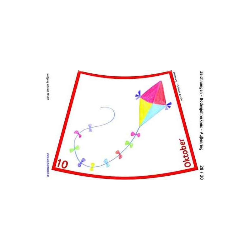 Annual circle for floor with drawings 105cm