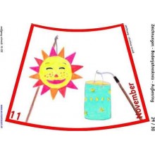 Annual circle for floor with drawings 105cm