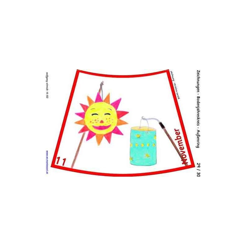 Annual circle for floor with drawings 105cm