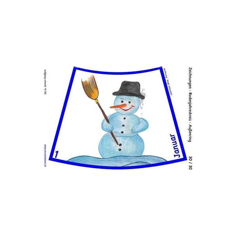 Ročný kruh na podlahu s kresbami 105cm