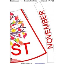 Jahreskreis für Boden mit Zeichnungen 105cm 