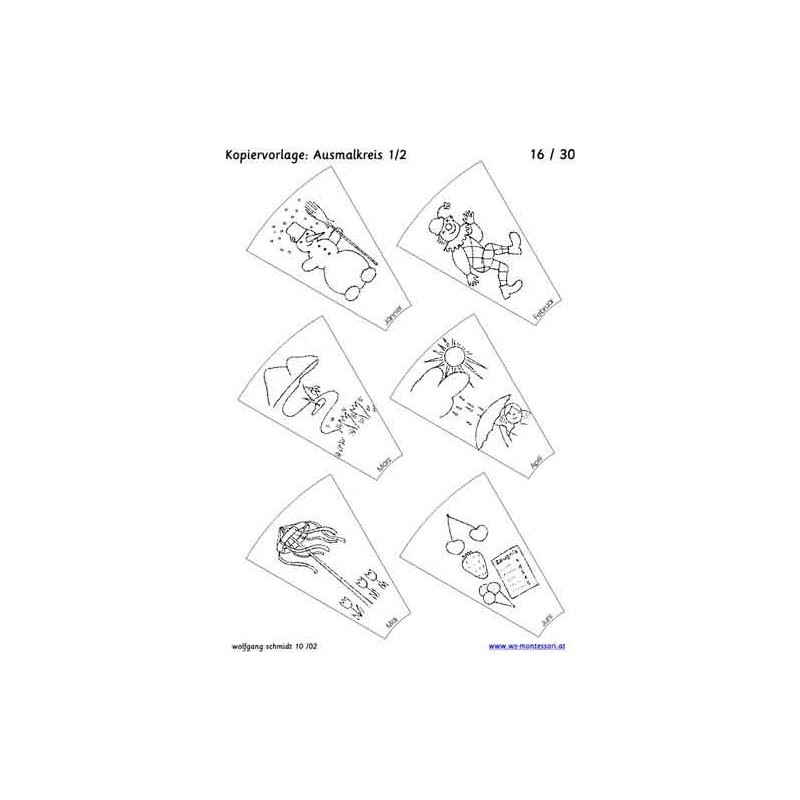 Annual circle for floor with drawings 105cm