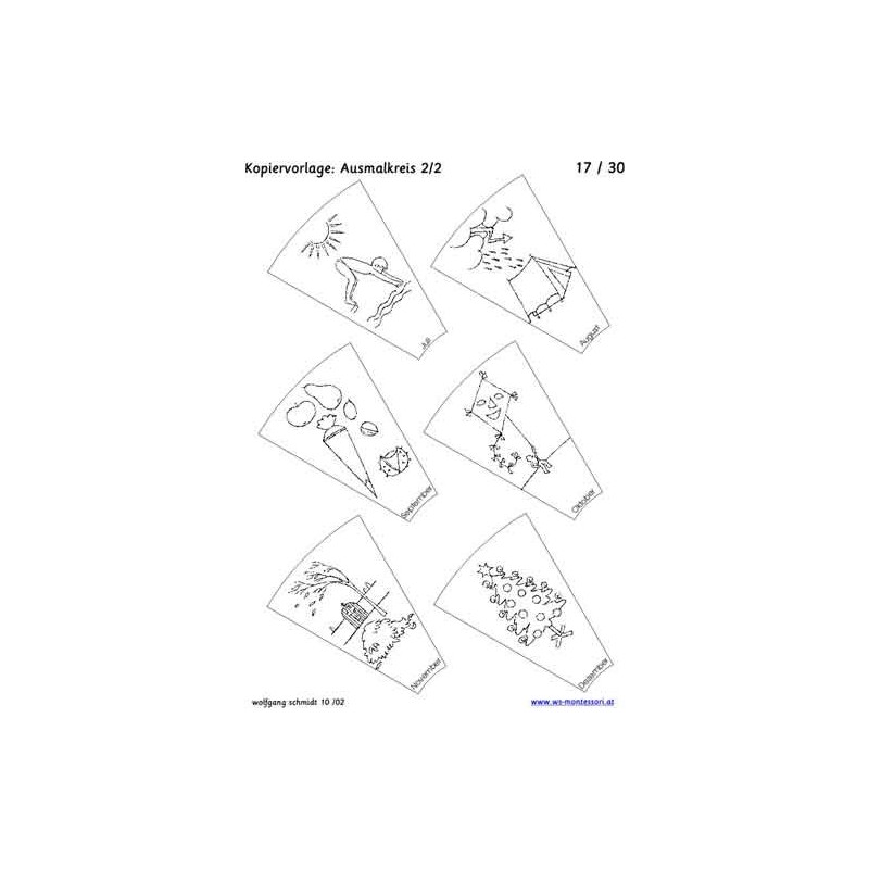 Annual circle for floor with drawings 105cm