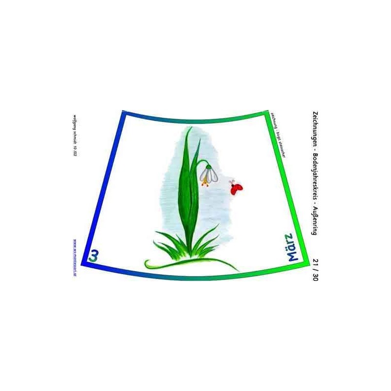 Annual circle for floor with drawings 105cm